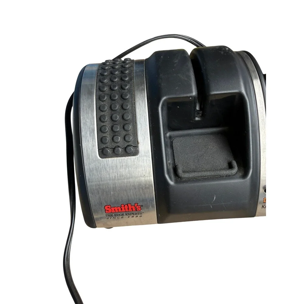 Smith's Diamond Edge Pro Electric Knife and Scissors Sharpener Silver Black